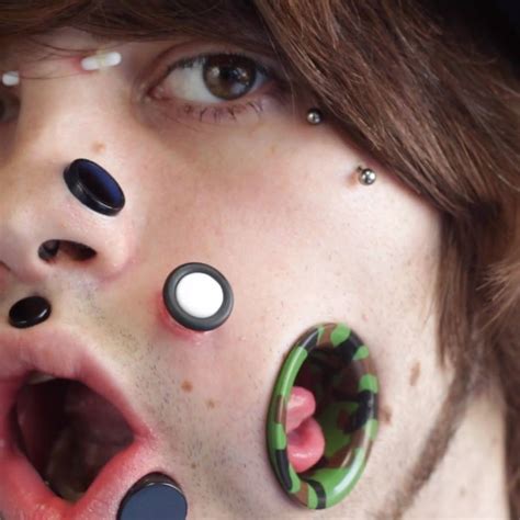 gauge piercing in cheek|Cheek Piercings